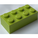LEGO Limoen Steen Magneet - 2 x 4 (30160)