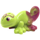 LEGO Limoen Chameleon (Leaning) met Gemarmerd Magenta Staart (31875)