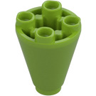 LEGO Lime Cone 2 x 2 x 2 Inverted (49309)