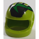 LEGO Lime Crash Helmet with Lime "M" and Swirl (2446)