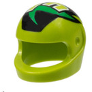 LEGO Limette Crash Helm mit Limette "M" und Swirl (2446 / 46248)