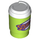 LEGO Lime Cup with Lid with 'SQUISHEE' without Hole (15496 / 16995)