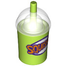 LEGO Lime Cup with Straw with 'SQUISHEE‘ (20495 / 21791)