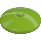 LEGO Lime Dish 4 x 4 (Solid Stud) (3960 / 30065)