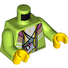 LEGO Lime DJ Cheetah Minifigur Kropp (973 / 76382)