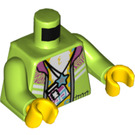 LEGO Lime DJ Cheetah Minifig Torso (973 / 76382)