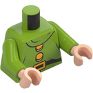 LEGO Limetková Dopey Minifigurka Trup (973 / 76382)