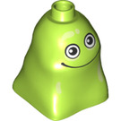 LEGO Lime Duplo Bag Brick with Slime Alien Face (23925 / 24781)