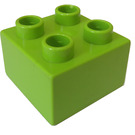 LEGO Duplo Lime Duplo Brick 2 x 2 (3437 / 89461)