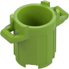 LEGO Lime Dustbin with 4 Lid Holders (28967 / 92926)