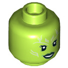 LEGO Limette Gamora Minifigure Kopf (Einbau-Vollbolzen) (3626 / 33371)