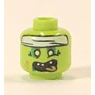 LEGO Lime Hode med Gul Øyne og Hvit Pannebånd (Forsenket solid knott) (3626)