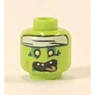 LEGO Lime Head with Yellow Eyes and White Headband (Recessed Solid Stud) (3626)