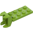 LEGO Lime Hengsel Plate 2 x 4 med Articulated Joint - Kvinne (3640)