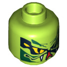 LEGO Lime Lasha Head (Recessed Solid Stud) (3626 / 99599)