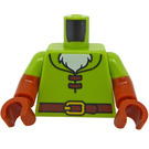 LEGO Lime Minifig Torso Robin Hood with Brown Belt (973 / 78568)