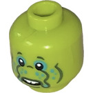 LEGO Lime Minifigure Alien Head (Recessed Solid Stud) (3274)