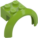 LEGO Lime Mudguard Brick 2 x 2 with Wheel Arch  (50745)