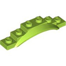 LEGO Lime Mudguard Plate 1 x 6 with Edge (4925 / 62361)