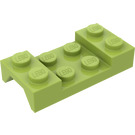 LEGO Lime Mudguard Plate 2 x 4 with Arch without Hole (3788)