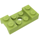 LEGO Chaux Garde-boue assiette 2 x 4 avec Arches avec trou (60212)