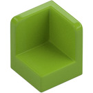 LEGO Lime Pannello 1 x 1 Angolo con Angoli arrotondati (6231)