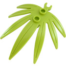 LEGO Lime Plant Leaves 6 x 5 Swordleaf with Clip (Open 'O' Clip) (10884 / 42949)