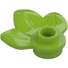 LEGO Citron Vert assiette 1 x 1 avec 3 Plante Feuilles (32607)