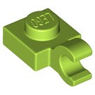 LEGO Limoen Plaat 1 x 1 met Horizontale Klem (Dikke open 'O'-clip) (52738 / 61252)