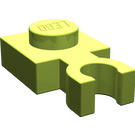 LEGO Lime Plate 1 x 1 with Vertical Clip (Thin 'U' Clip) (4085 / 60897)