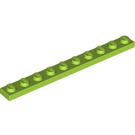 LEGO Limoen Plaat 1 x 10 (4477)