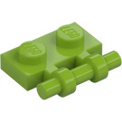 LEGO Lime Plate 1 x 2 med Håndtak (Åpne ender) (2540)