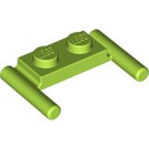LEGO Lime Plate 1 x 2 with Handles (Low Handles) (3839)