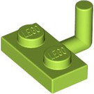 LEGO Lime Plate 1 x 2 with Hook (6mm Horizontal Arm) (4623)
