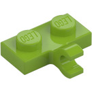 LEGO Lime Plade 1 x 2 med Vandret klip (11476 / 65458)