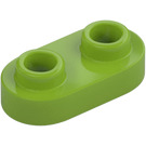 LEGO Lime Plate 1 x 2 with Rounded Ends and Open Studs (35480)