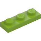 LEGO Lime Plade 1 x 3 (3623)