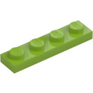 LEGO Limoen Plaat 1 x 4 (3710)