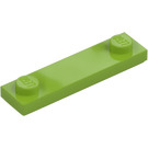 LEGO Lime Piastra 1 x 4 con Due Bottoncini con scanalatura (41740)