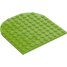 LEGO Lime Plate 10 x 10 Half Circle (80031)