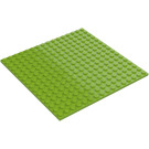 LEGO Limette Platte 16 x 16 mit Rippen an der Unterseite (91405)