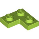 LEGO Lime Plate 2 x 2 Corner (2420)
