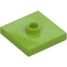 LEGO Lime Plate 2 x 2 with Groove and 1 Center Stud (23893 / 87580)