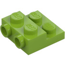 LEGO Lime Plate 2 x 2 x 0.7 with 2 Studs on Side (4304 / 99206)