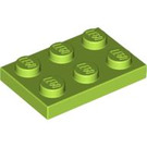LEGO Lime Plate 2 x 3 (3021)