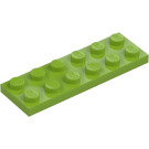 LEGO Limoen Plaat 2 x 6 (3795)