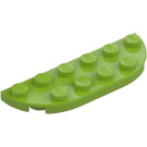 LEGO Lime Platta 2 x 6 med Rundade hörn (18980)