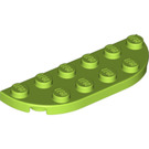 LEGO Lime Plate 2 x 6 with Rounded Corners (18980)
