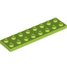 LEGO Limoen Plaat 2 x 8 (3034)