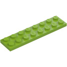 LEGO Limette Platte 2 x 8 (3034)